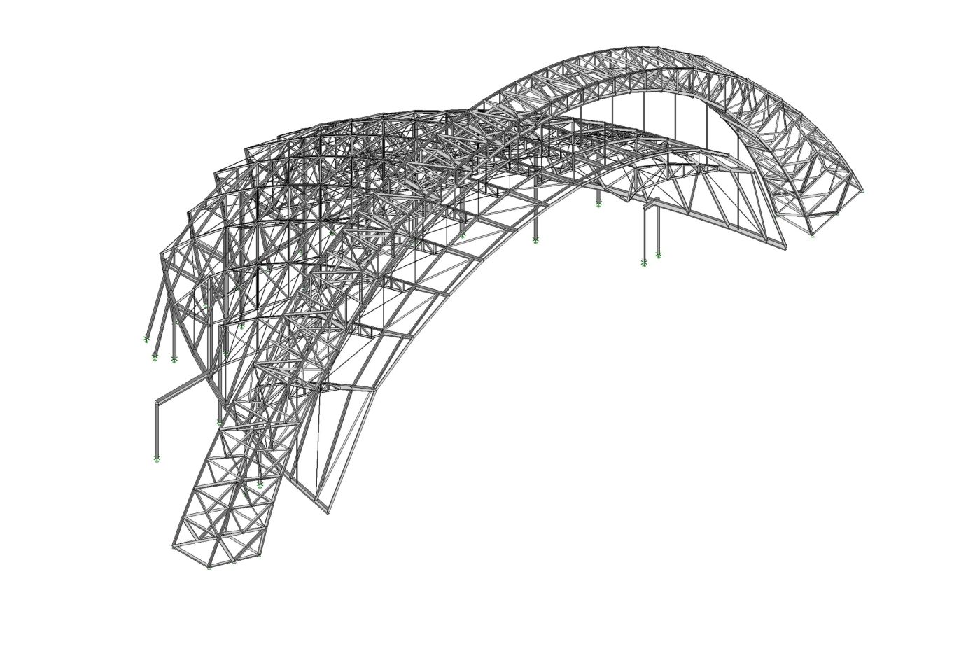 Structural analysis model of the Waikiki Shell